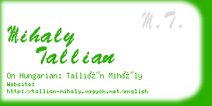 mihaly tallian business card